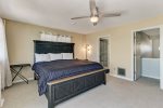 Master bedroom with King size bed and private balcony